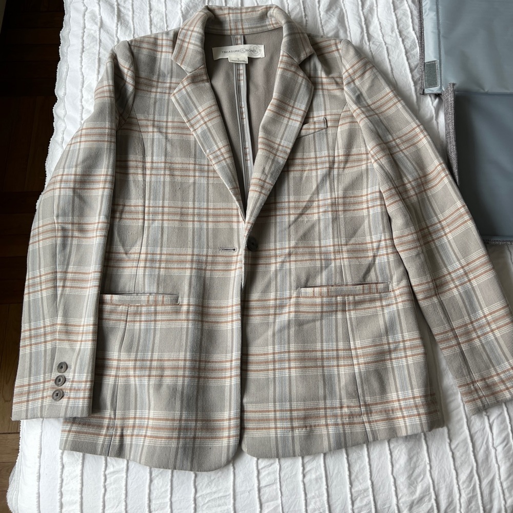 Treasure and Bond Plaid Blazer